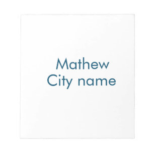 Bloco De Notas simples letra inicial monograma adicionar sua letr