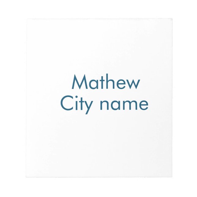 Bloco De Notas simples letra inicial monograma adicionar sua letr (Frente)