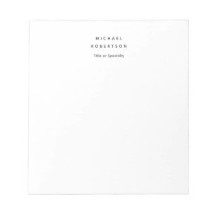 Bloco De Notas Simples Limpo Elegante Moderno Minimalista Branco