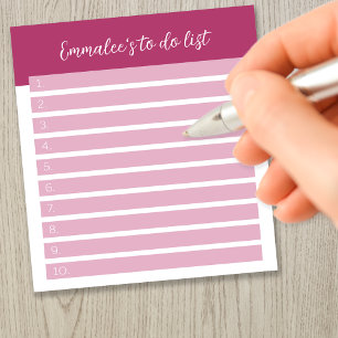 Bloco De Notas Simples Lista de Tarefas Personalizável Numerada R