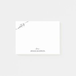 Bloco De Notas Simples Manchas Negras Modernas De Caligrafia