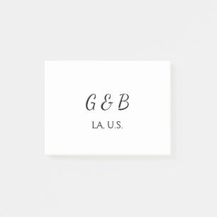 Bloco De Notas SIMPLES MINIMAL adicione o nome do casal nome da c