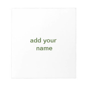 Bloco De Notas Simples minimal verde adicione seu texto nome foto