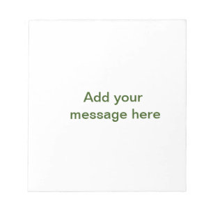 Bloco De Notas Simples minimal verde adicione seu texto nome foto