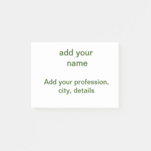 Bloco De Notas Simples minimal verde adicione seu texto nome foto