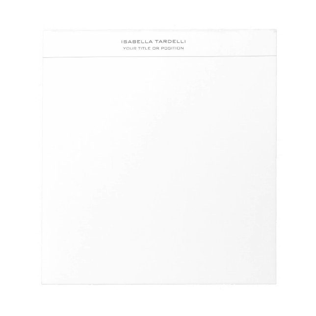 Bloco De Notas Simples Minimalista Moderno Profissional (Frente)