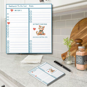 Bloco De Notas Simples Moderno do Planejador Personalizado de Cat