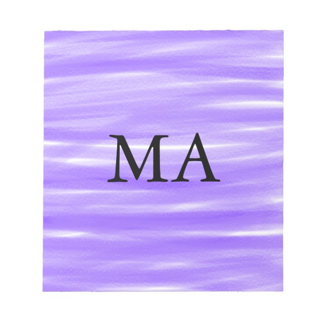 Bloco De Notas Simples monograma adicione seu nome com letra míni (Frente)