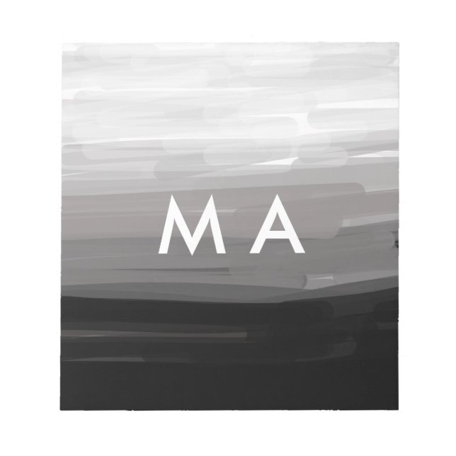 Bloco De Notas Simples monograma adicione seu nome com letra míni (Frente)