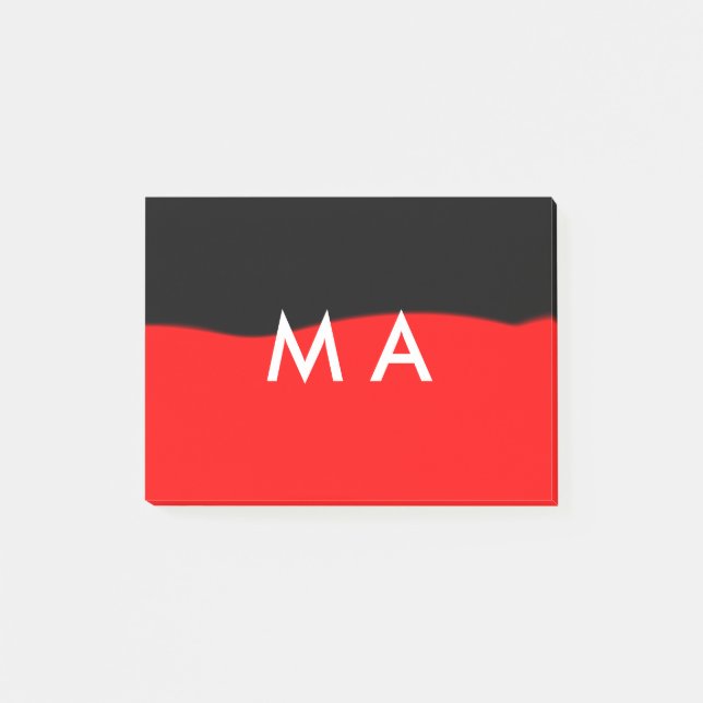 Bloco De Notas Simples monograma adicione seu nome com letra míni (Frente)