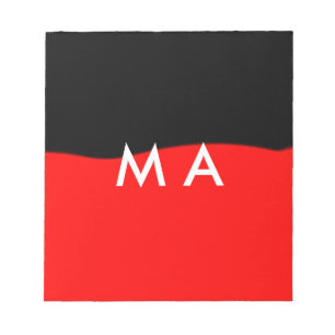 Bloco De Notas Simples monograma adicione seu nome com letra míni