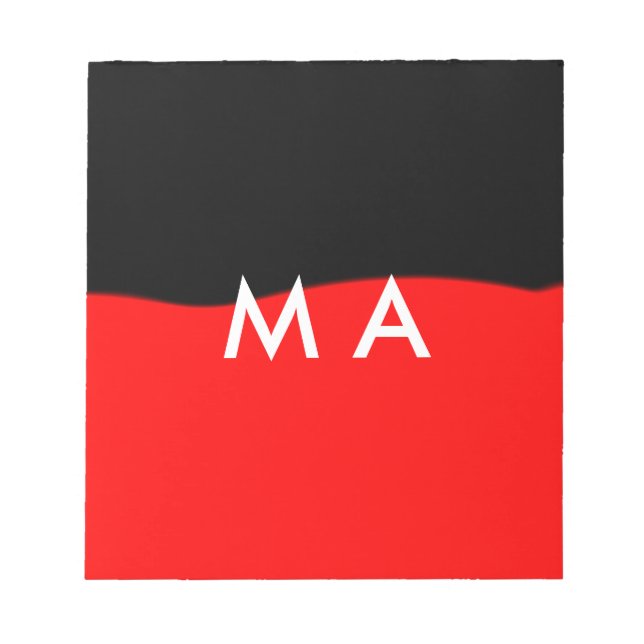 Bloco De Notas Simples monograma adicione seu nome com letra míni (Frente)