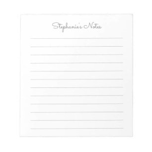 Bloco De Notas Simplesmente Elegante Cinza Leve Vinculada Persona