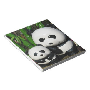 Bloco De Notas Sinal da panda do jardim zoológico de Ueno