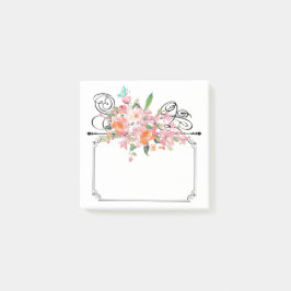 Bloco De Notas Sinal de enforcamento floral vitoriano