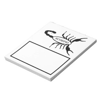 Bloco De Notas Sinal de Estrela Scorpion Preta