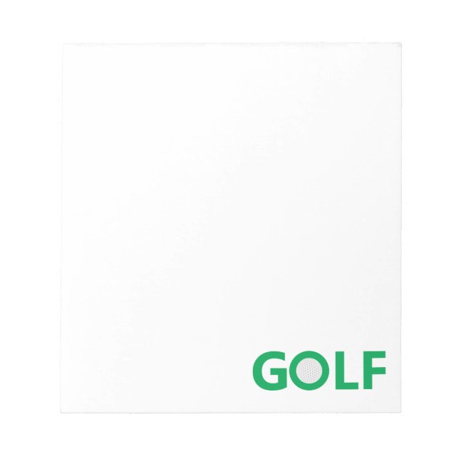 Bloco De Notas Sinal de golfe (Frente)