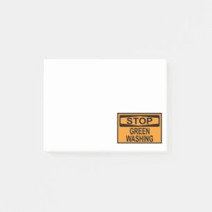 Bloco De Notas Sinal de Pare o Greenwashing