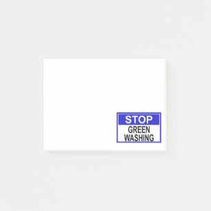 Bloco De Notas Sinal de Pare o Greenwashing
