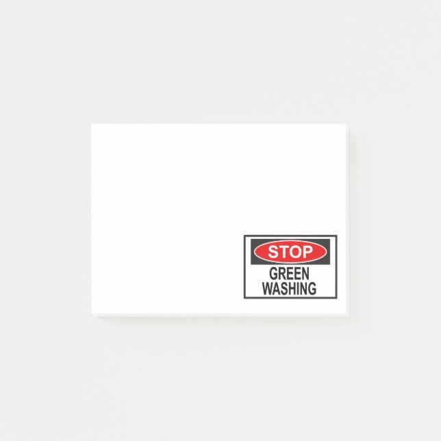 Bloco De Notas Sinal de Pare o Greenwashing (1) (Frente)