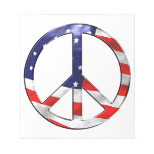 Bloco De Notas sinal de paz da América
