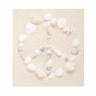 Bloco De Notas Sinal de paz minúsculo do Seashell