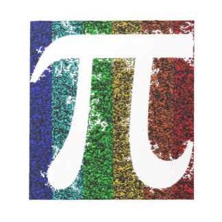 Bloco De Notas Sinal de Pi Arco-Íris
