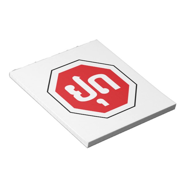 Bloco De Notas Sinal de STOP de Trânsito do Laos ⚠ YOOT na língua (Inclinado)