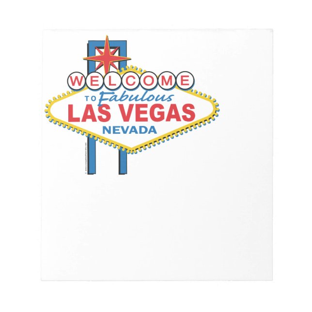 Bloco De Notas Sinal Retroativo de Las Vegas (Frente)