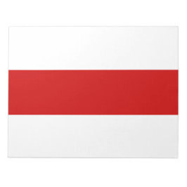 Bloco De Notas Sinalizador da Bielorrússia (Vermelho e Branco)
