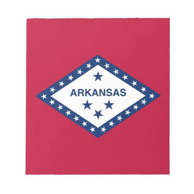 Bloco De Notas Sinalizador do Estado do Arkansas (Frente)