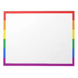 Bloco De Notas Sinalizador do Orgulho Arco-Íris LGBTQ+