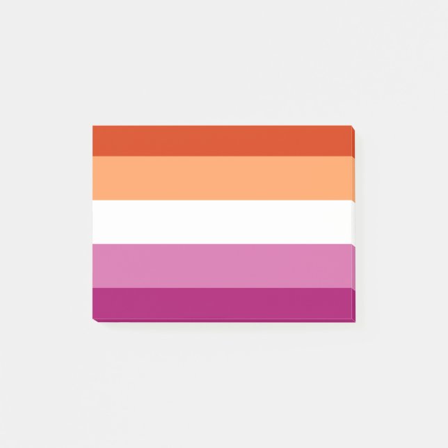 Bloco De Notas Sinalizador LGBTQ do Orgulho Lésbico (Frente)