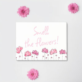 Bloco De Notas Sinta o Aroma das Flores Post-its Inspiradores Pos