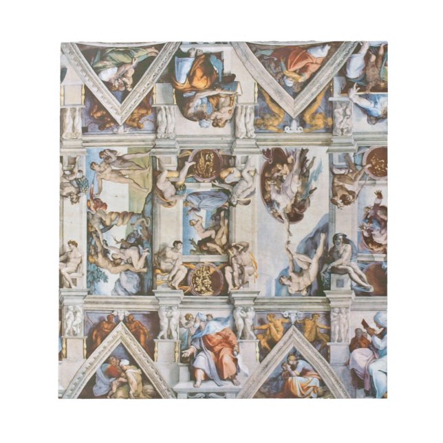 Bloco De Notas Sistine Chapel Ceiling Michelangelo (Frente)