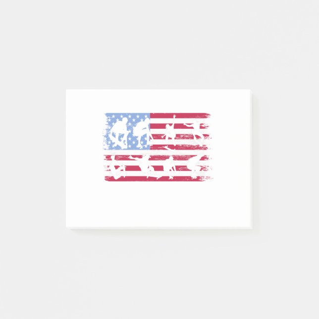 Bloco De Notas Skate Skater Skate Conselho American Flag (Frente)
