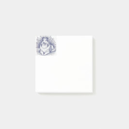 Bloco De Notas Sketched style Sheltie