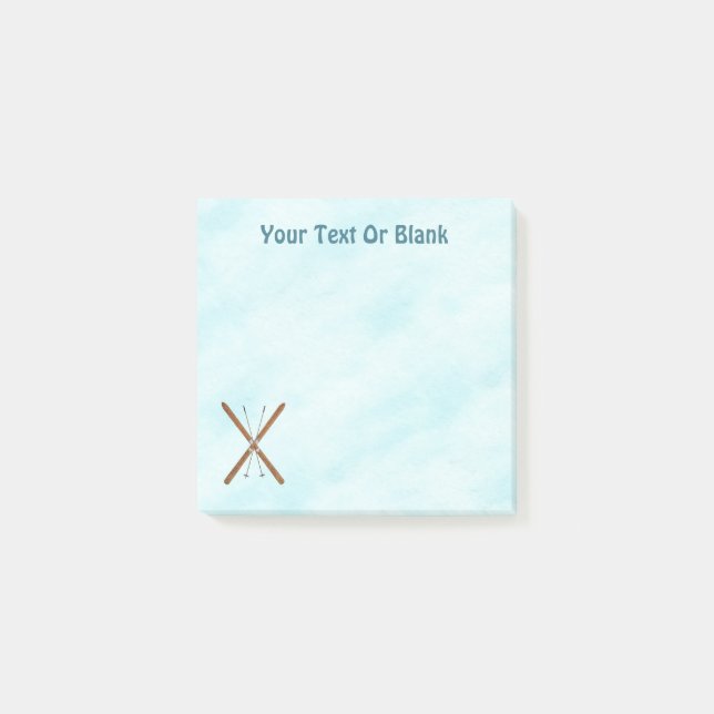 Bloco De Notas Skis Entre Países Na Neve (Frente)