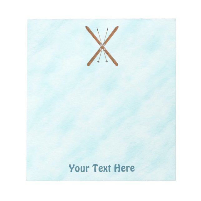 Bloco De Notas Skis Entre Países Na Neve (Frente)