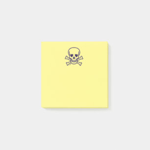 Bloco De Notas Skull n Ossos - Cabos de anotação amarelo 3x3