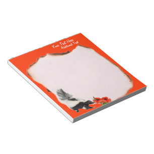 Bloco De Notas Skunks Cheira Flores De Notepad Muito Personalizáv