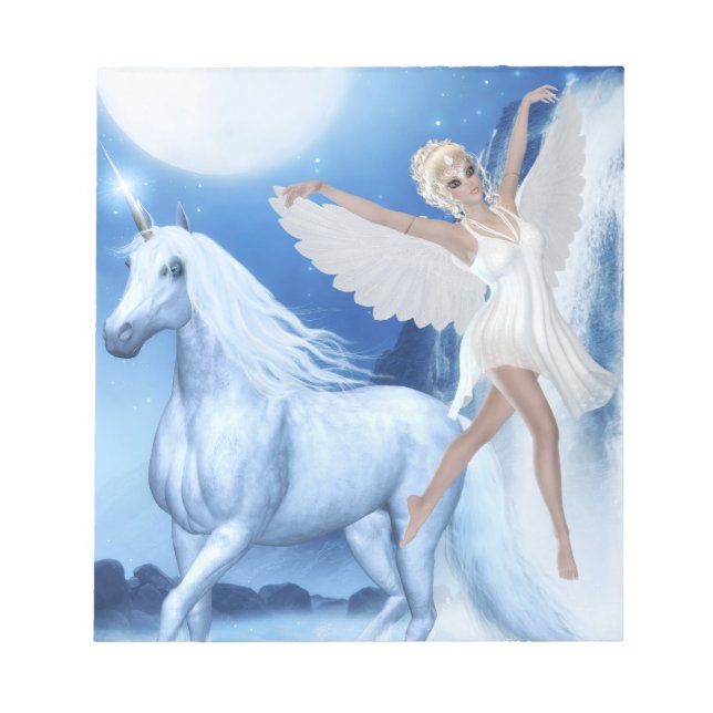 Bloco De Notas Sky Faerie Asparas e Unicorn (Frente)