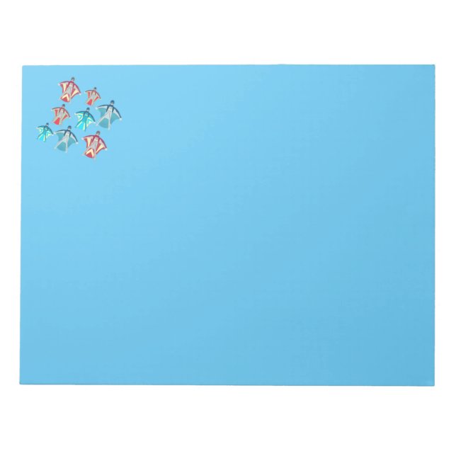 Bloco De Notas Skydiving de macacão (Frente)