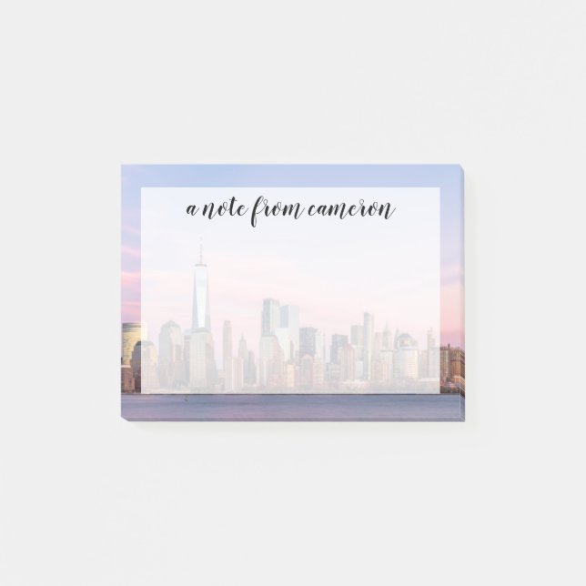 Bloco De Notas Skyline da Noite de Nova York (Frente)