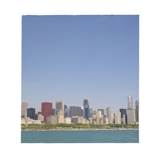 Bloco De Notas Skyline de Chicago, Illinois, EUA. (Frente)