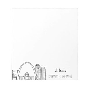 Bloco De Notas Skyline de St Louis