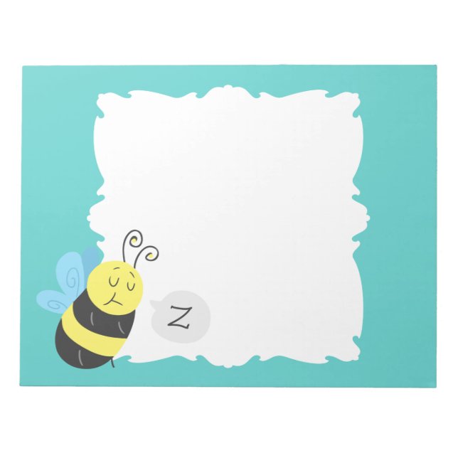 Bloco De Notas Sleepy Cartoon Bumblebee (Frente)