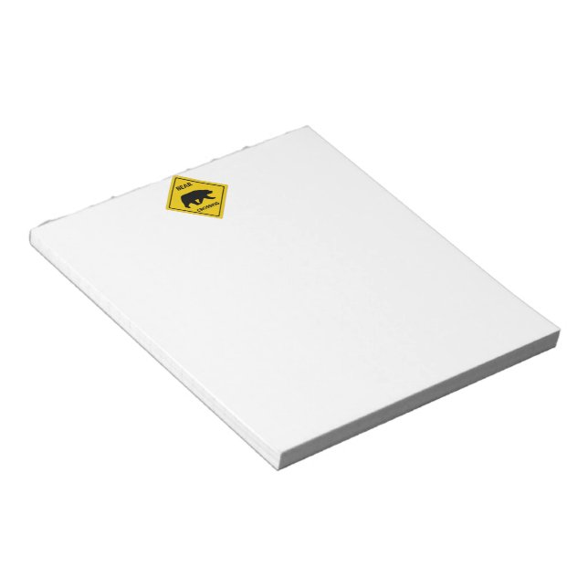Bloco De Notas SlipperyJoe, sinal de passagem silhueta amarelo (Inclinado)
