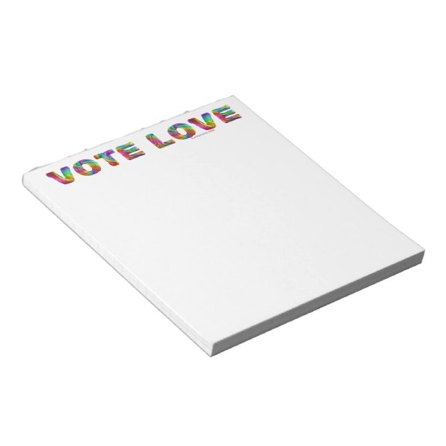 Bloco De Notas SlipperyJoe voto amor igualdade pelo arco-íris tex (Inclinado)