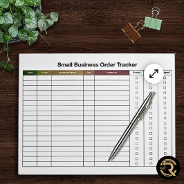 Bloco De Notas Small Business Order Tracking 
